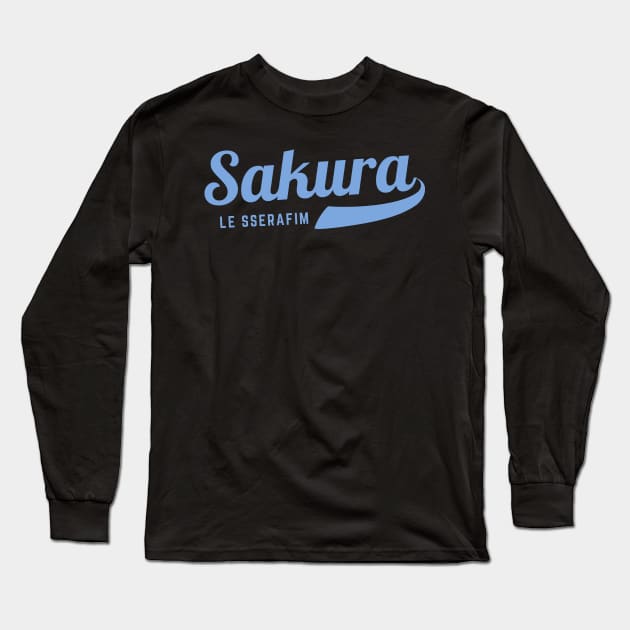 Sakura Le Sserafim Baseball Long Sleeve T-Shirt by wennstore